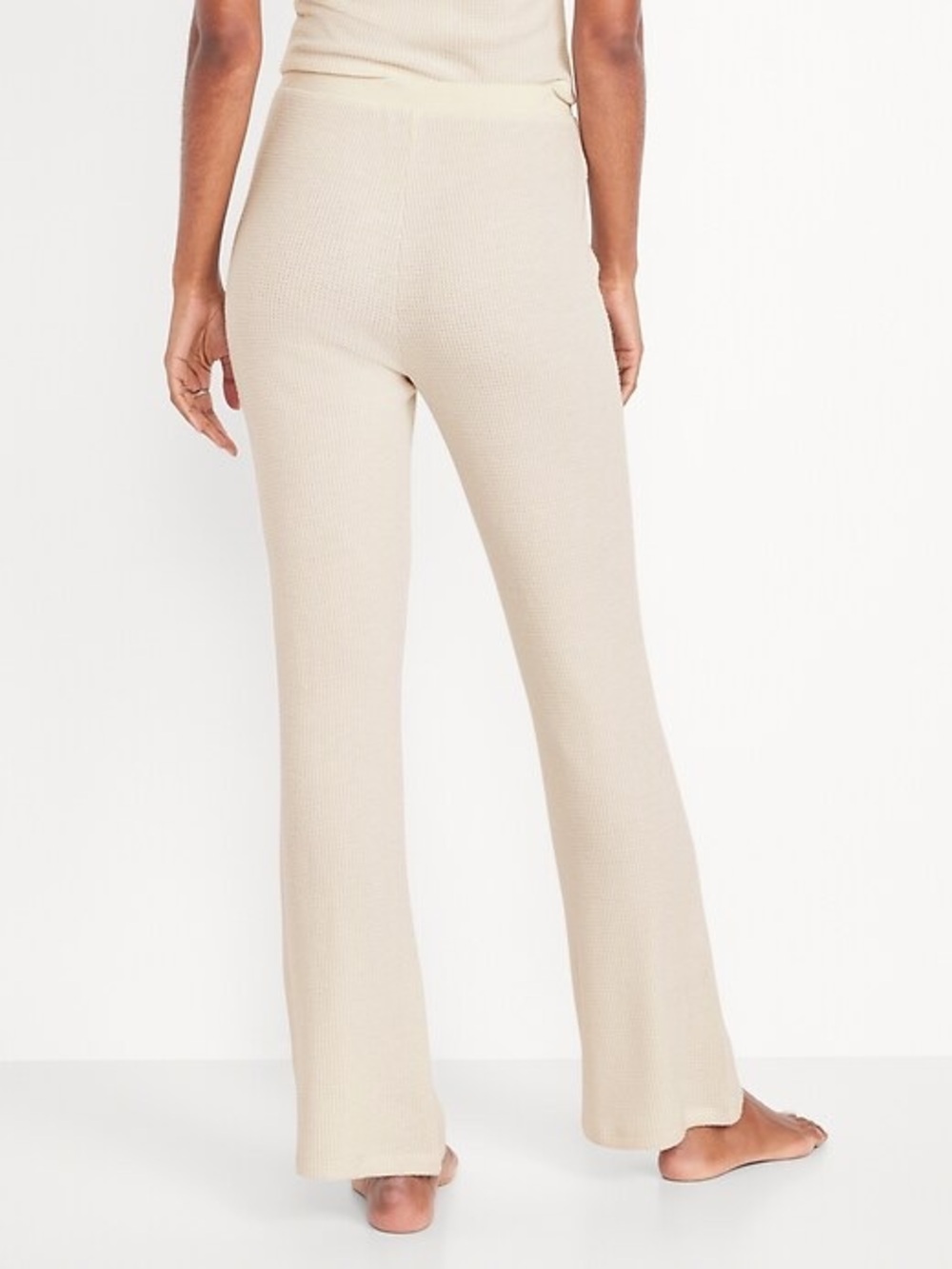 NWT! Old Navy Howlite High-Waisted Cozy Waffle Flare Pants - XS TALL 🍓2️⃣